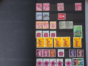 世界の切手：アジア等色々切手（印字あり）