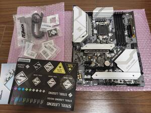 未使用品 ASRock Z590 Steel Legend Z590チップセット LGA1200 DDR4メモリ PCIe4.0 ATXマザーボード 動作OK