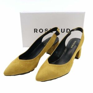 未使用 ローズバッド パンプス 38 からし色 ROSE BUD 箱付き レディース