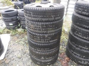 送料無料●鉄ホイール 5H-208 6本 8分山 23年 ブリヂストン 205/60R17.5 111/109L LT W989 17.5インチ●34670