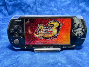 【動作保証】SONY PSP-3000 電池新品 GPS モンハン 16GBメモリースティック付き