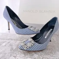 マノロブラニク MANOLO BLAHNIK ハンギシ　パンプス　靴　極美品