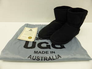 シューズ祭 アグ チェックエンパイア ムートンブーツ 保管品 UGG UGG CHICEMPIRE オーストラリア レディース ブラック 黒