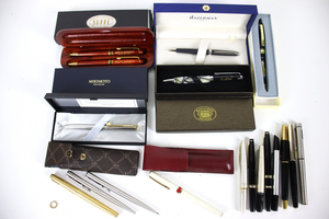 万年筆 ボールペン まとめ 18本セット MIKIMOTO PARKER_14K PILOT Sailor OUTLANDER WATERMAN 005JSLJL21