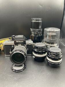 【3148】Nikon/ニコン フィルムカメラ F2 photomic ASボディ＋レンズ5本セット/LENZ NIKKOR 43-86mm1:3.5/1:1.4 50mm/1:3.5 55mm/他2点