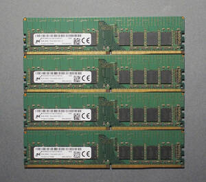 PC4-2400T 8GB x4枚 ECC unbuffered [Samsung DDR4-2400 PC4-19200 32GB] 