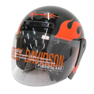 【1円】【新品】HARLEY DAVIDSON ハーレーダビッドソン 05-HD-4 ジェットヘルメット ブラック系 S 56cm [240101186814]