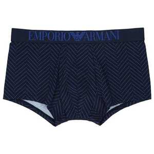 EMPORIO ARMANI エンポリオ アルマーニ TRUNK MICROFIBER ロゴバンド 前閉じ ボクサーパンツ メンズ 54075350 ネイビー S