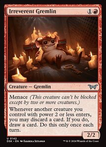 MTG ■赤/英語版■(142)《不遜なグレムリン/Irreverent Gremlin》★FOIL★ ダスクモーン DSK 赤U