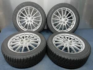 ★8.5-9分山★22年製★ ヨコハマ iG60 215/50R17　社外ホイール 17×7J +54 5H-114.3 4本セット スタッドレス ノア・ヴォクシー等　G1305