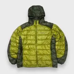 montbell bicolor puffer jacket green