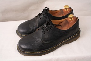 ドクターマーチン UK7/25.5cm-26.0cm/3ホール 黒 ブラック ブーツ レザー メンズ レディース dr.martens 中古 dm2847