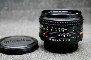 （綺麗）MINOLTA ミノルタ 純正 MD 50mm MF 高級単焦点レンズ 1:1.4 希少な作動品