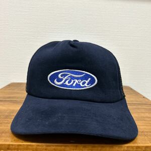 未使用　ビンテージ　デッドストック　新品　 フォード　FORD 企業ロゴ　キャップ　帽子　メッシュCAP