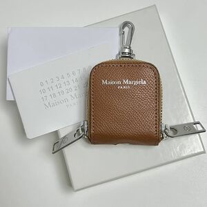 新品 メゾンマルジェラ AIRPODS ロゴ レザー ケース 茶 エアポッズ MaisonMargiela イヤフォンケース ブラウン イヤフォン カバー