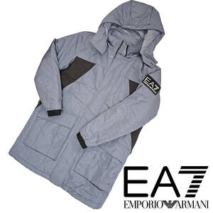 ラグジュアリースポーツライン EA7 トラックジャージ エンポリオアルマーニ EMPORIO ARMANI ナイロンブルゾンコート ブルーグレー Mサイズ