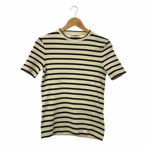 JIL SANDER+ / ジルサンダープラス | ボーダー クルーネック Tシャツ | S | アイボリー/ブラック | レディース