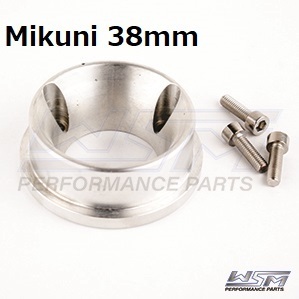 《006-660-2》WSM フィルターアダプター 2個 MIKUNI SBN38mm ミクニ SJ TZT 3ボルト ツインキャブレター