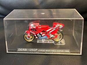 1/24スケール DERBI 125GP JORGE MARTINEZ ASPAR 1988 デルビ デアゴスティーニ 隔週刊チャンピオンバイクコレクションDeAGOSTINIミニカー