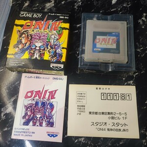 ゲームボーイ　ソフト ONI Ⅳ ONI4 鬼神の血族　箱　取説 アンケートハガキ付き　GB