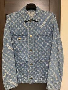 Louis Vuitton Supreme ルイヴィトン シュプリーム Jacquard Denim Chore Coat カバーオール デニム ジャケット46