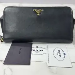 新品同様‼️ プラダ　PRADA 財布　長財布　サフィアーノ　ラウンドファスナー