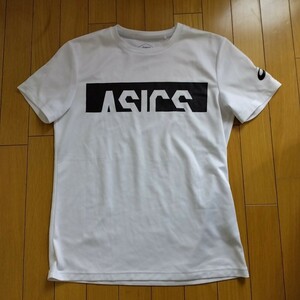 アシックス Asics Tシャツ　ロゴショートスリーブシャツ　メンズS　ホワイト