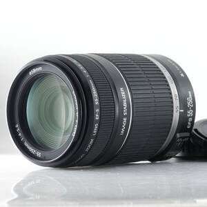 【キヤノン】CANON EF-S 55-250mm F4-5.6 IS ズームレンズ #e454