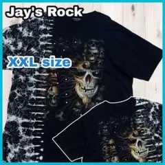 Jays Rock ドクロスカル 両面ビッグプリント 半袖Tシャツ ビッグサイズ