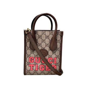 グッチ GUCCI インターロッキングG ミニトート GUCCI TIGER 671623 GGスプリーム ハンドバッグ ユニセックス 中古