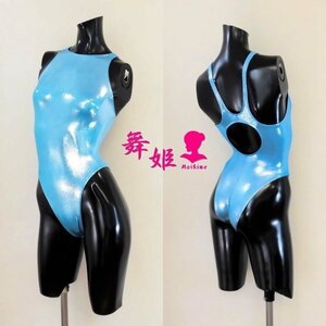 (498XXL-Z43)競泳型キーホール超ハイレグ (ミスティスカイ)