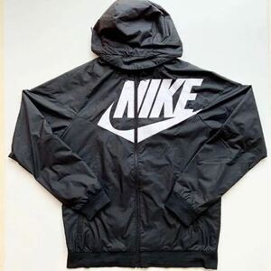 廃盤　激レア　ナイキ NIKE ナイロンジャケット JACKET パーカー　ブラック size M アウター　ビッグロゴ　アノラック　ビックウォッシュ