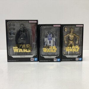 07w18559★1円~ S.H.Figuarts スターウォーズ 3体セット ダース・ベイダー-Classic Ver.- R2-D2 C-3PO フィギュア 中古品