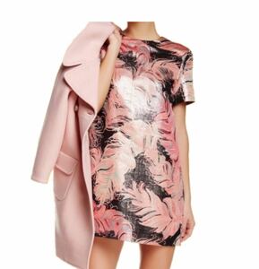 ケイトスペード　フェザー　ドレス　ワンピース　kate spade regal plumes printed jacquard dress