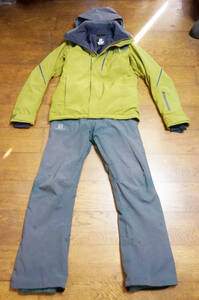 男性用 SALOMON サロモン スキーウエア STORMSEASON JACKET ストームシーズンジャケット C11994 + SALOMONパンツ C11982 上下セット S