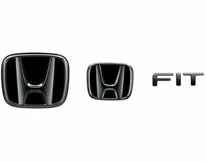 ●新品未使用● フィット GR/GS エンブレム ホンダ 純正 ブラッククローム HONDA FIT genuine emblem black chrome