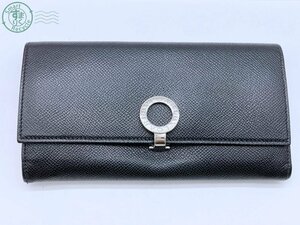 2406601632　★ BVLGARI ブルガリ ビーゼロワン ロゴグリップ 長財布 サークルロゴ ウォレット 札入れ 小銭入れ レザー ブラック 黒