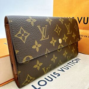 3905【外観極美品】LOUIS VUITTON ルイヴィトン モノグラム ポルトトレゾールインターナショナル 長財布 三つ折り財布 M61217/MI0960