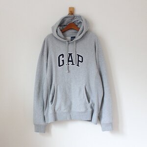 GAP ギャップ 04s リバースウィーブ型 パーカー フロントロゴ 韓国製 グレー M （w-1726）