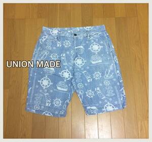 ■UNION MADE ユニオンメイド■EASY TO WEAR! POCKET PARK ハーフパンツ: L☆TA-512