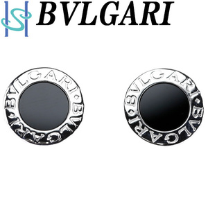 ブルガリ オニキス ブルガリ・ブルガリ ピアス K18WG ブランド BVLGARI 中古 美品 送料無料 SH109665