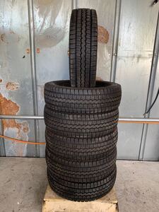 送料込み！195/75R15 DUNLOP WINTER MAXX LT03M 21年 10.5mm 中古スタッドレスタイヤ６本セット