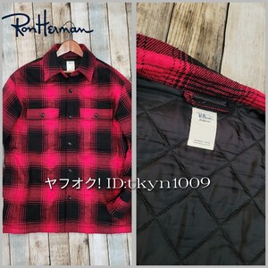 Ron Herman California ロンハーマン 両サイドポケット付 暖かく肌触りの良い Check Shirt Jacket チェックジャケット CPO 定価50600