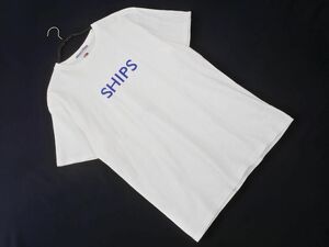 ネコポスOK SHIPS シップス FRUIT OF THE LOOM フルーツオブザルーム ロゴ 刺繍 Tシャツ 白 ■◆ ☆ eha9 メンズ