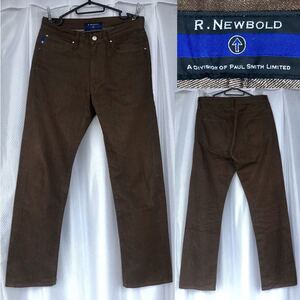 美品★R.NEWBOLD / カラー デニム パンツ 30 茶★カラージーンズ ボトムス ジッパーフライ Paul Smith アールニューボールド ポールスミス