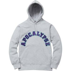 希少★新品本物【灰★S】Apocalypse Hooded Sweatshirt アポカリプス フードロゴ 正規店購入 シュプリーム 限定 入手困難 Supreme 2016S/S