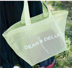 新品未開封正規品DEAN&DELUCAメッシュトートバッグライムグリーンS