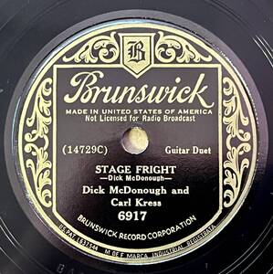 CARL KRESS and DICK McDONOUGH BRUNSWICK Stage Fright/ Danzon GREAT!!!!! 