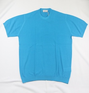 新品 John Smedley　ジョンスメドレー 最高級シーアイランドコットン XXLサイズ Tシャツ　SKIPPER BLUE