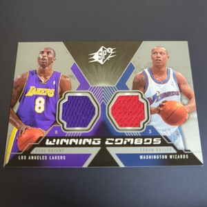 コービー・ブライアント 本人着用ジャージカード Kobe Bryant 2005−2006 UPPERDECK SPX COMBOS basketball NBA カード レイカーズ 八村塁